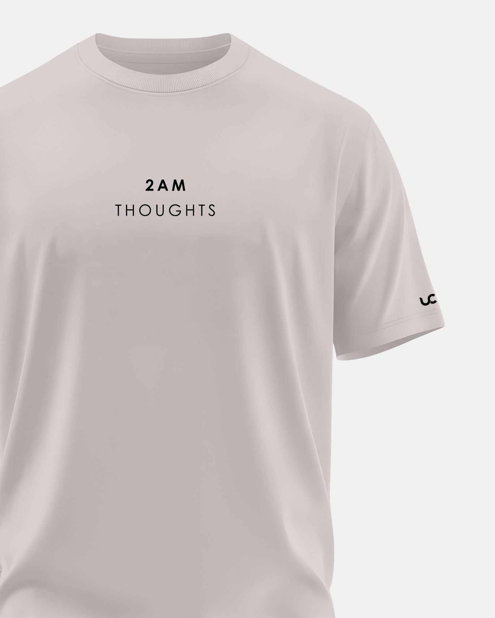Solid Men's Premium Muscle Fit Cotton Crew T-shirt  2AM Thoughts  Atomic Aluminium