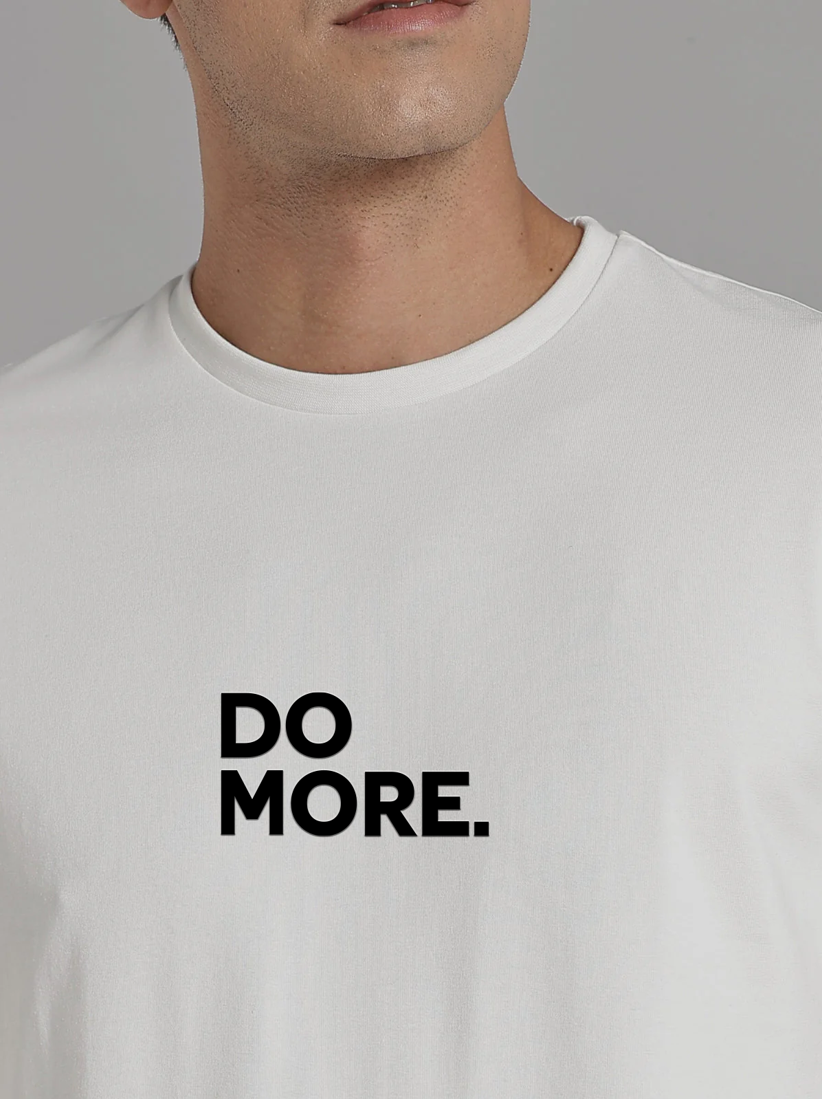 Solid Men's Soft Premium 100% Cotton Crew T-Shirt Do More Whiteboard White