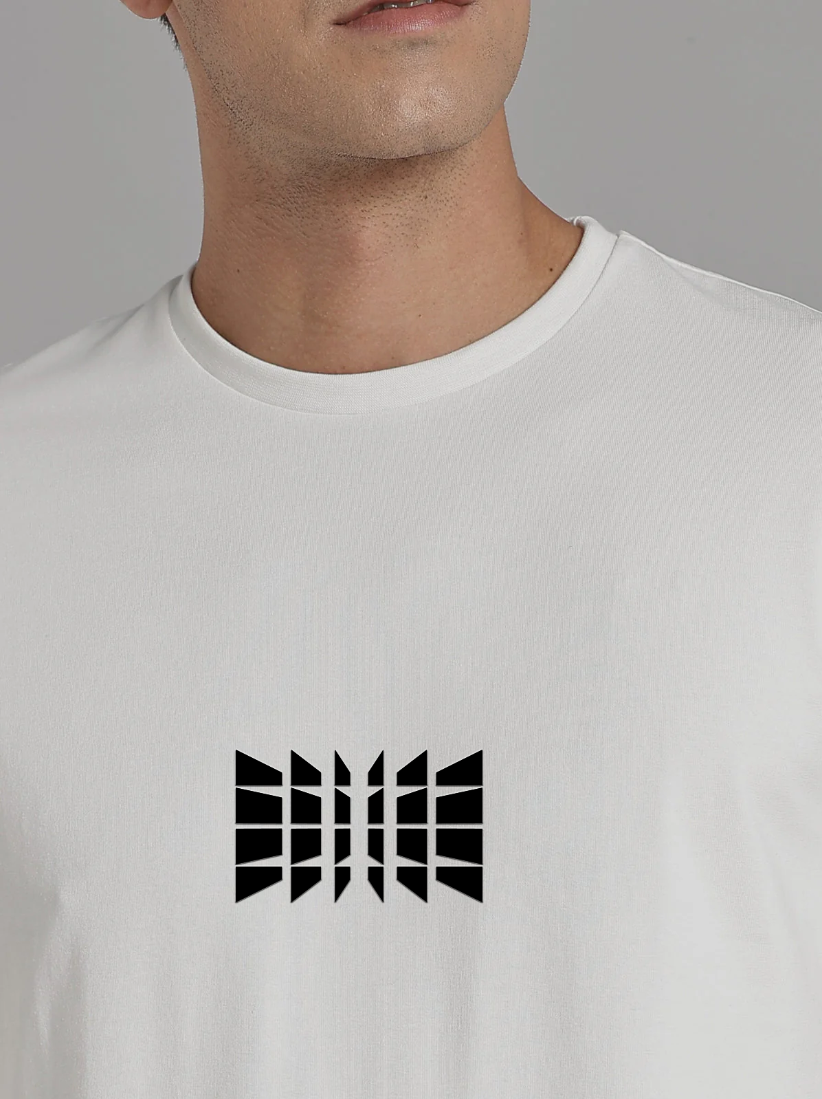 Solid Men's Soft Premium 100% Cotton Crew T-Shirt Door Blocks Whiteboard White