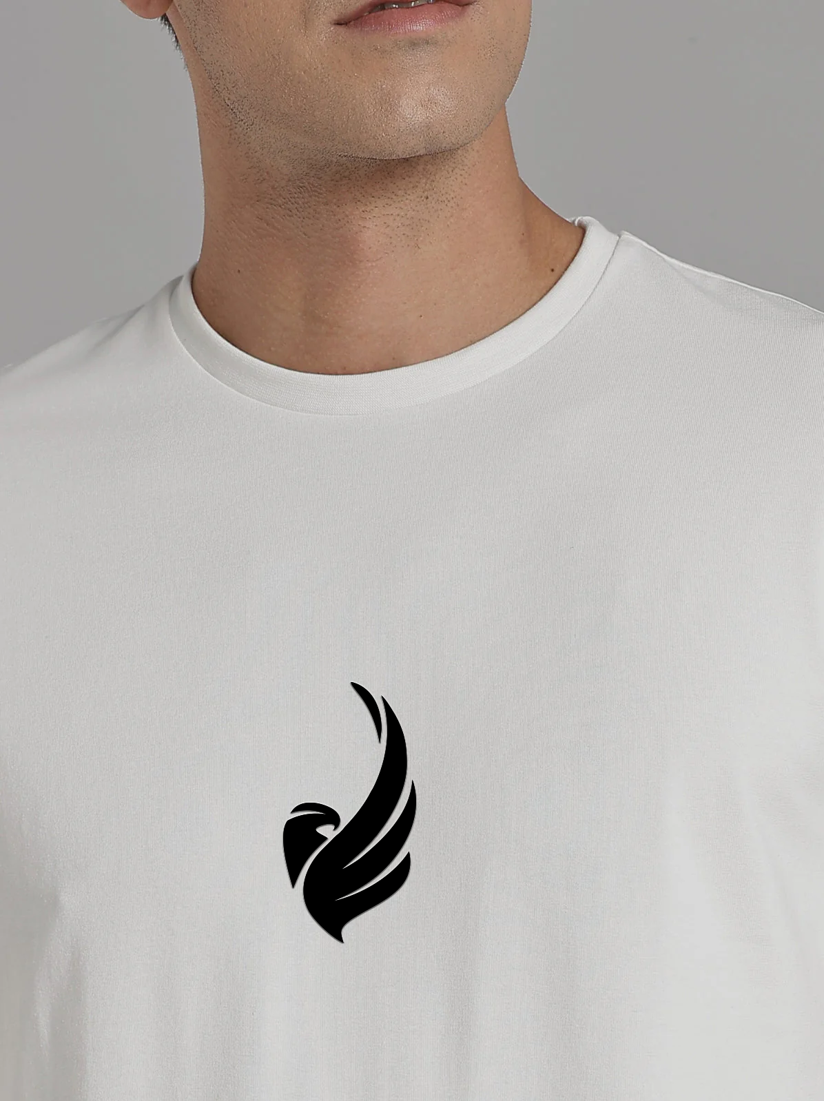 Solid Men's Soft Premium 100% Cotton Crew T-Shirt Eagle Wing Whiteboard White