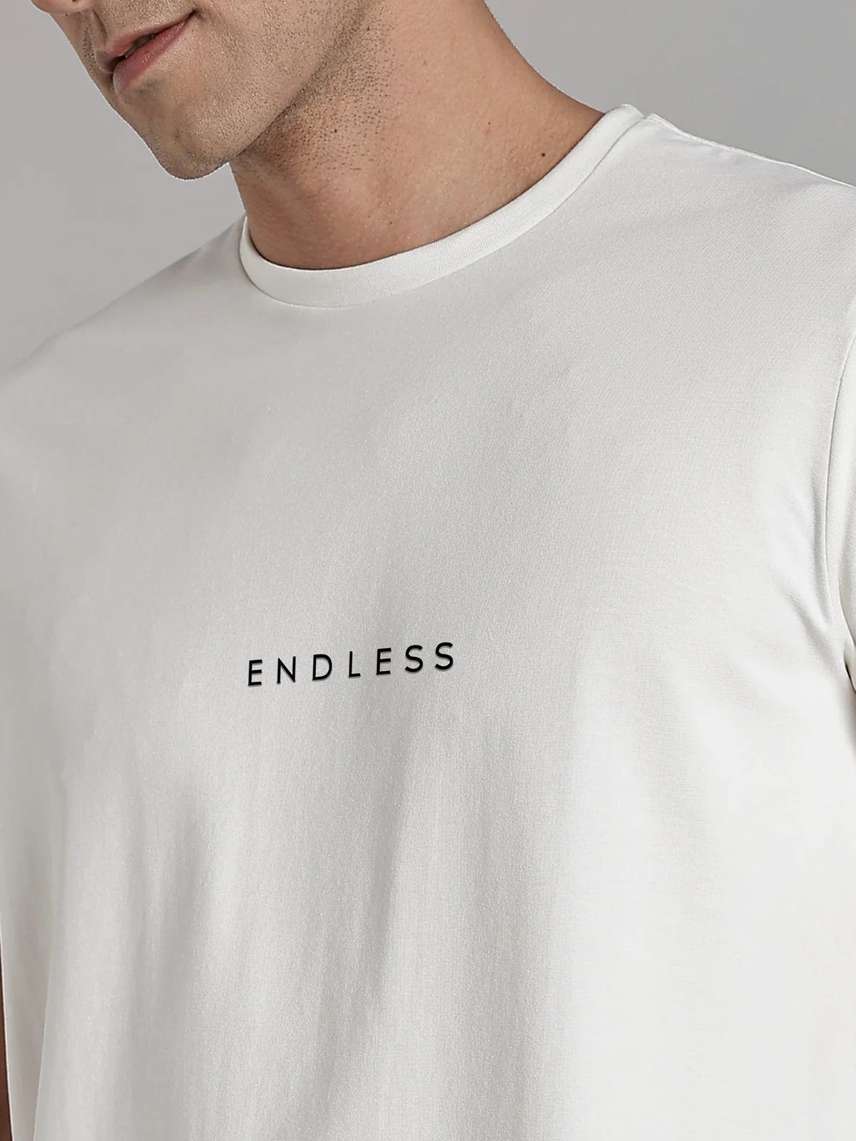 Solid Men's Soft Premium 100% Cotton Crew T-Shirt Endless Whiteboard White