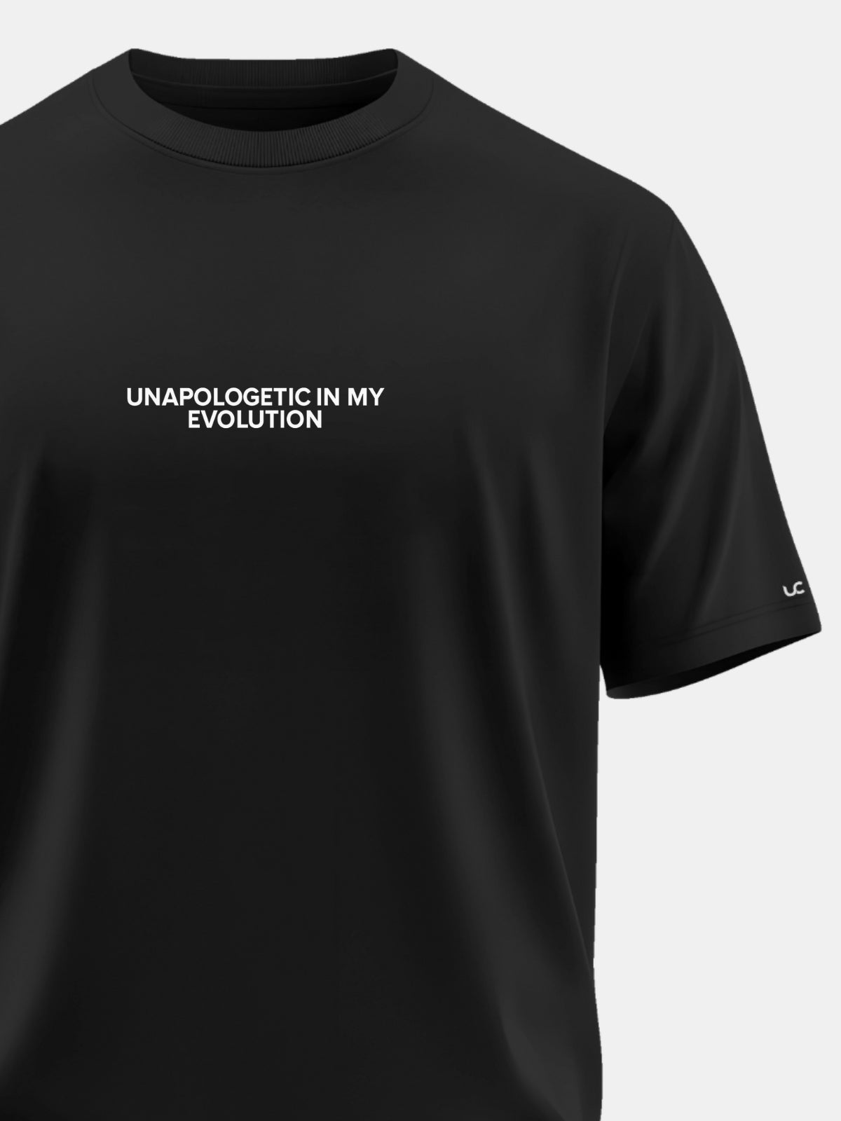 Solid Men's Premium Muscle Fit Cotton Crew T-shirt Unapologetic In My Evolution Brave Black