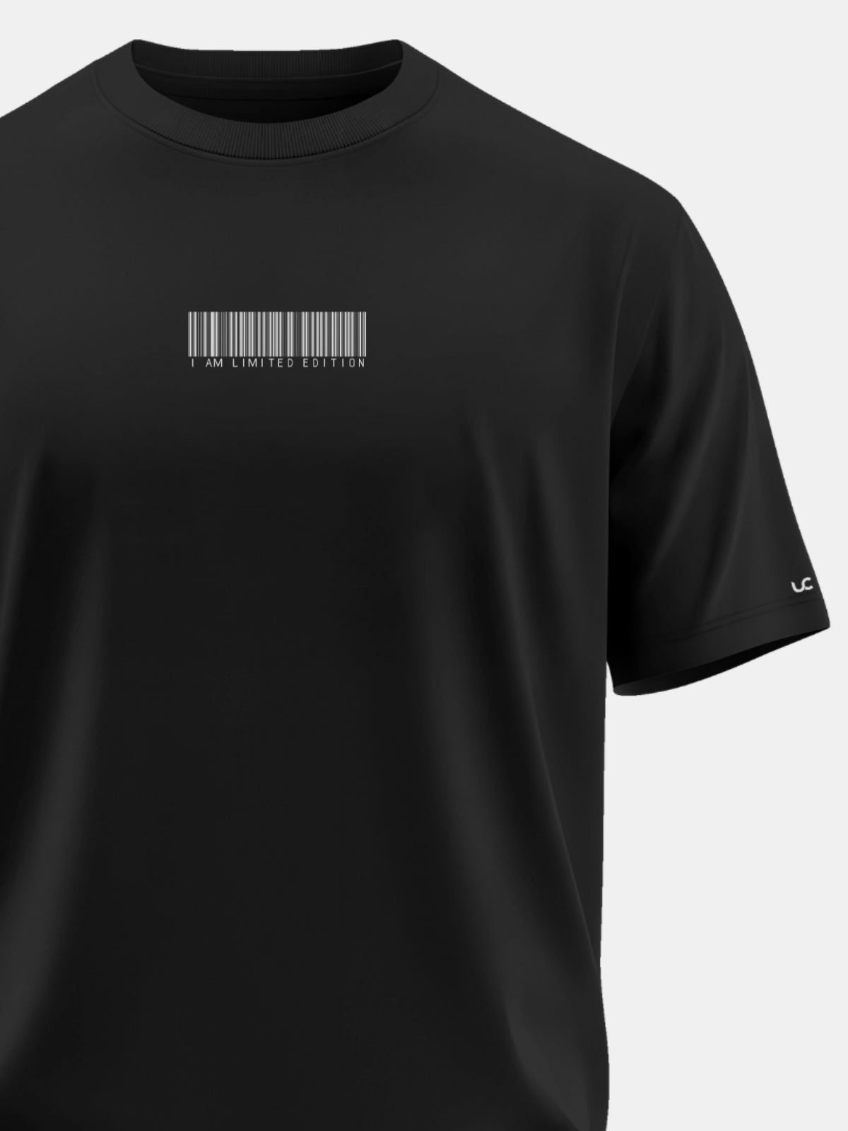 Solid  Men's Premium Muscle Fit Cotton Crew T-shirt Lines Limited Edition Brave Black