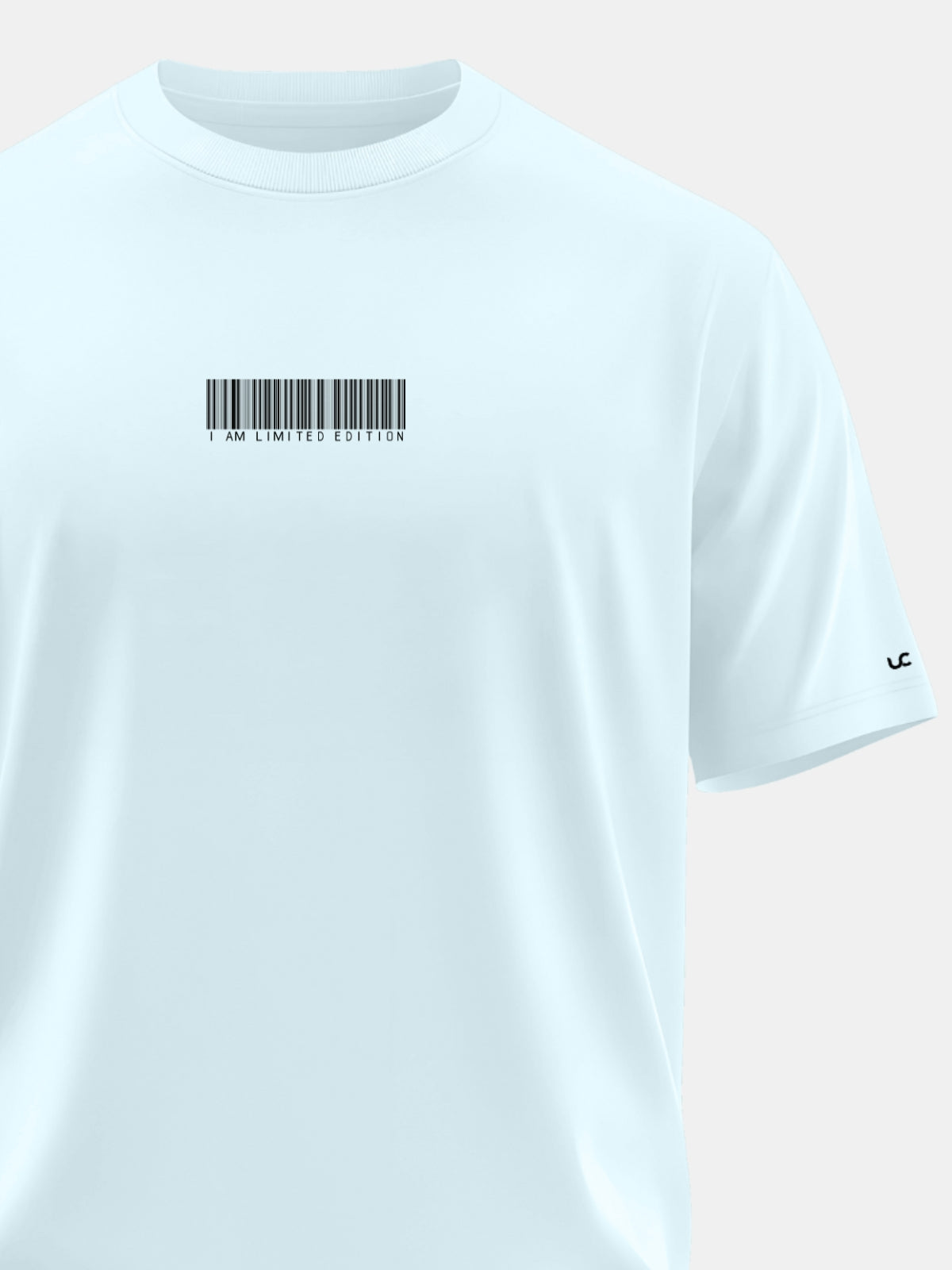 Solid  Men's Premium Muscle Fit Cotton Crew T-shirt Lines Limited Edition Bubble Blue