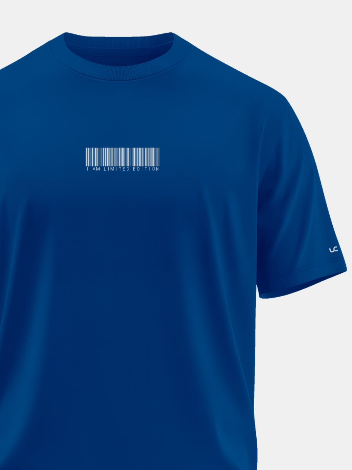 Solid Men's Premium Muscle Fit Cotton Crew T-shirt Lines Limited Edition Airforce Blue