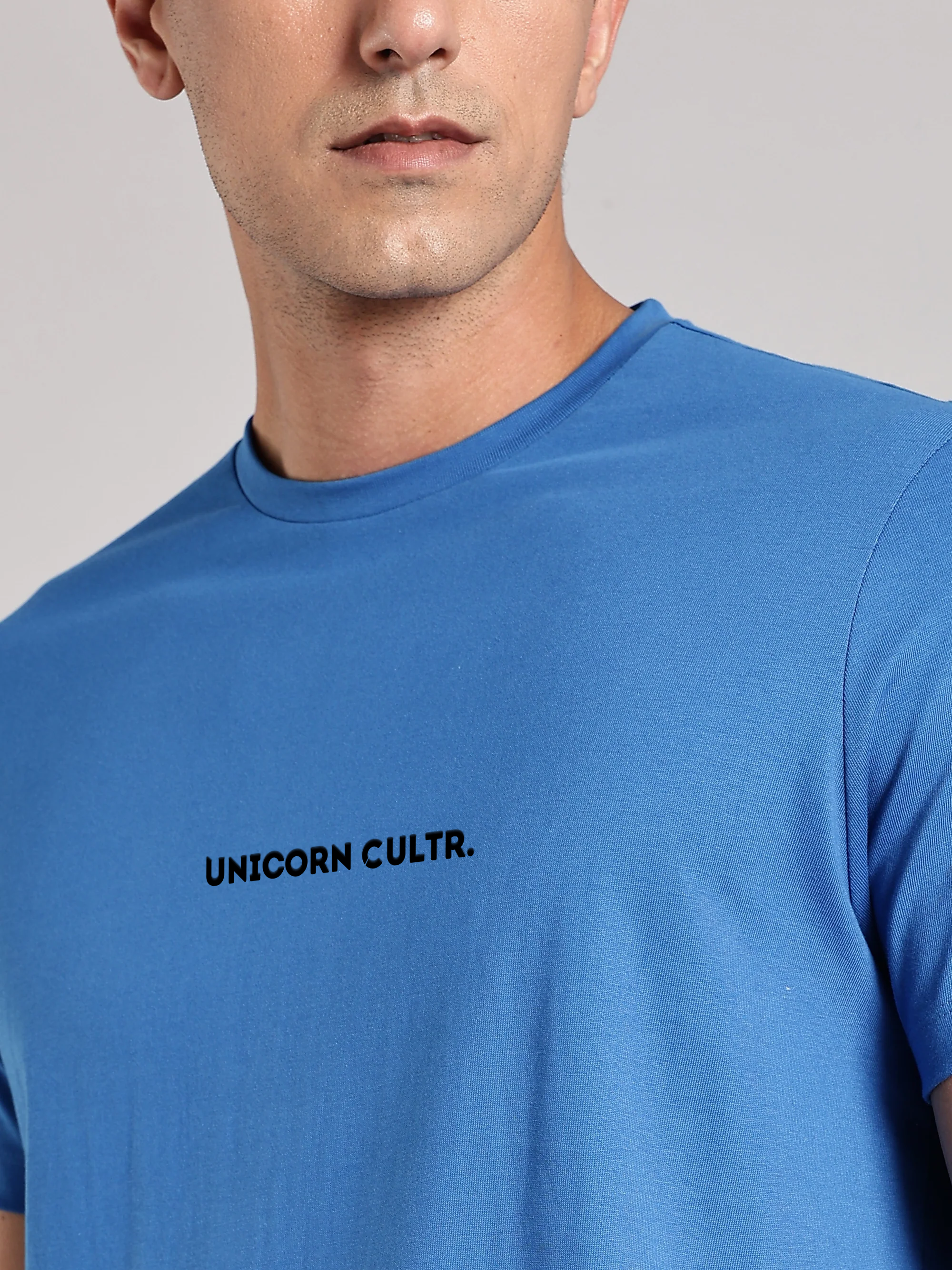 Black UC Signature Men's Soft Premium 100% Cotton Crew T-Shirt Ready Royal Blue