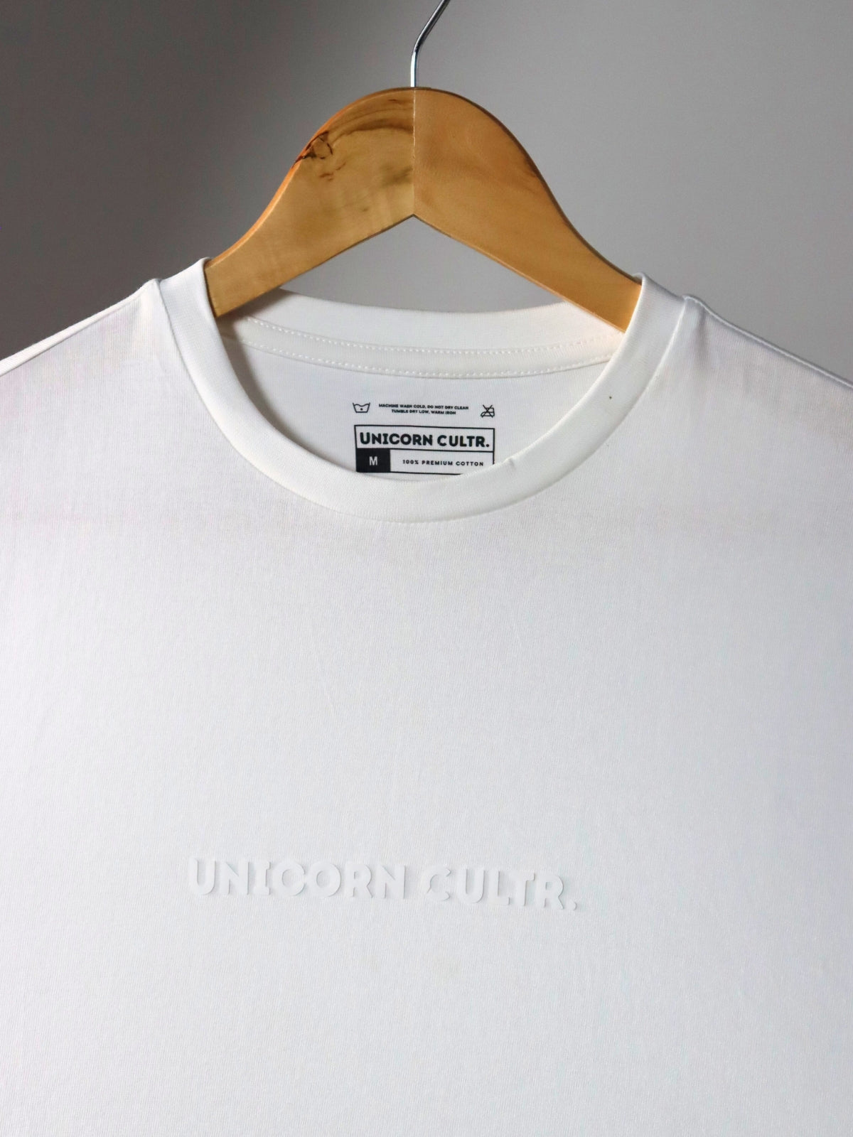 White UC Signature Men's Soft Premium 100% Cotton Crew T-Shirt Whiteboard White