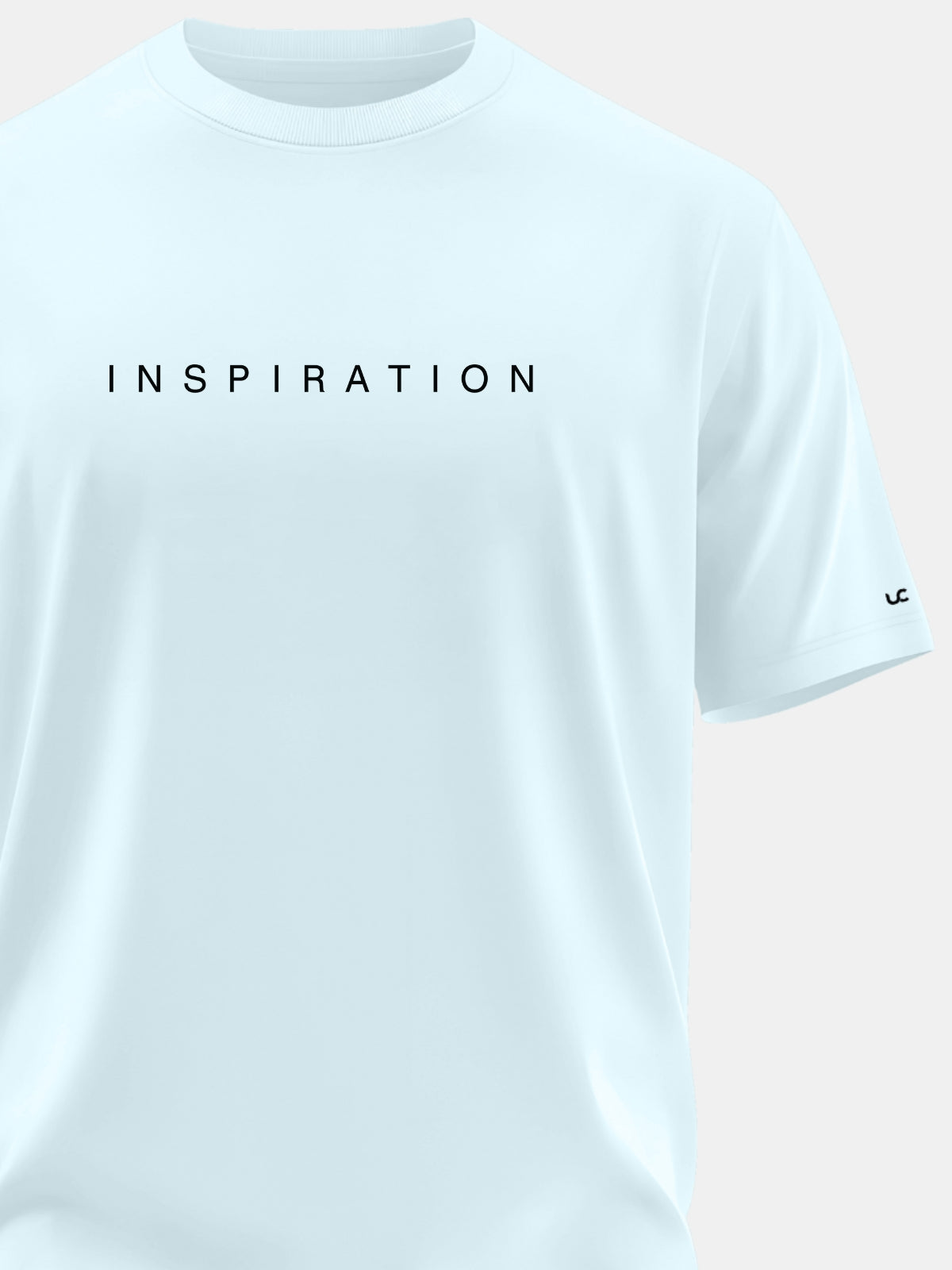 Solid Men's Premium Muscle Fit Cotton Crew T-Shirt Inspiration Bubble Blue